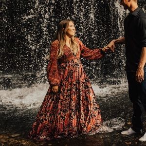 Free People Long Sleeve Maxi Dress